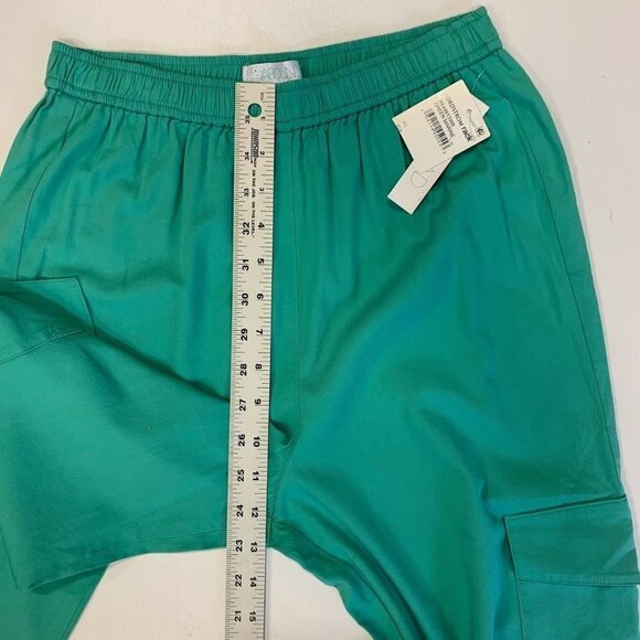 Abound Women's Elastic Waist Pull-On Cargo Jogger Pants Green Marine Size XS NWT - Picture 13 of 14